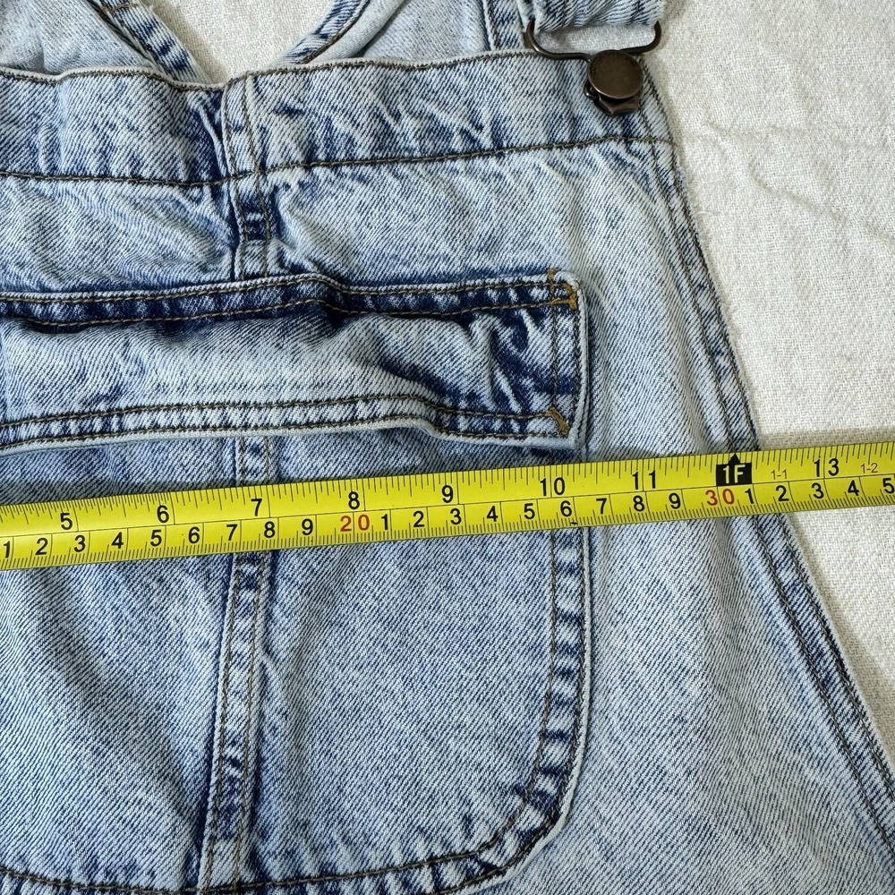 Cotton On Original Denim Bib Shortalls Womens Size 6 Light Wash Short Overalls - Picture 9 of 13
